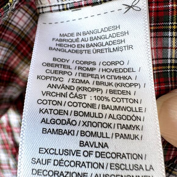 Polo Ralph Lauren Boys Sz 5 Long Sleeve Tartan Plaid Button Front Christmas - Picture 6 of 7